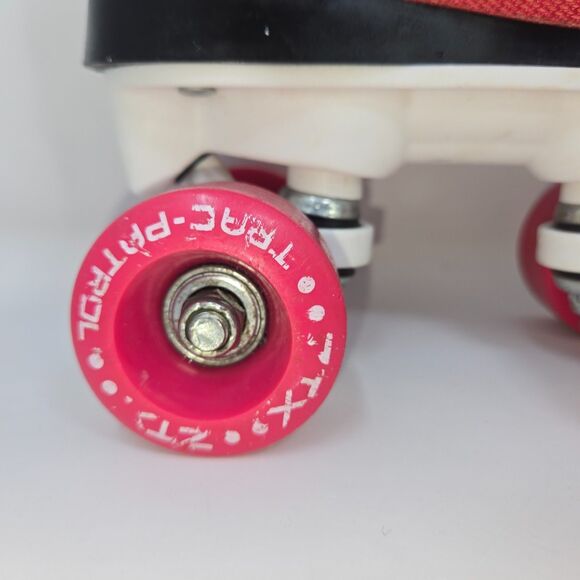 Pacer Girls' Roller Skates ZTX SR Series Pink White Leather Youth Size 3 VG - Picture 7 of 16